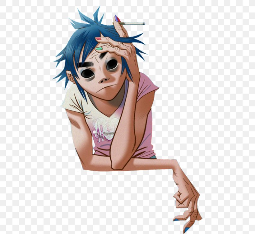 2-D Gorillaz Rise Of The Ogre Noodle Humanz, PNG, 489x750px, Watercolor, Cartoon, Flower, Frame, Heart Download Free