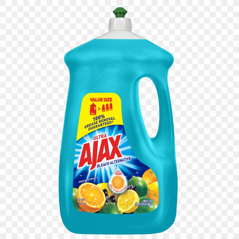 Bleach Dishwashing Liquid Ajax Soap Detergent, PNG, 2500x2500px, Bleach, Ajax, Citric Acid, Cleaner, Cleaning Download Free