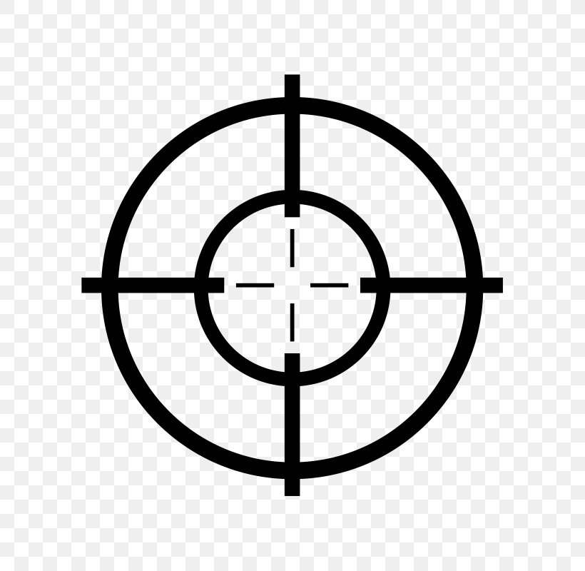 Reticle Shooting Target Clip Art, PNG, 800x800px, Reticle, Area, Black And White, Logo, Royaltyfree Download Free