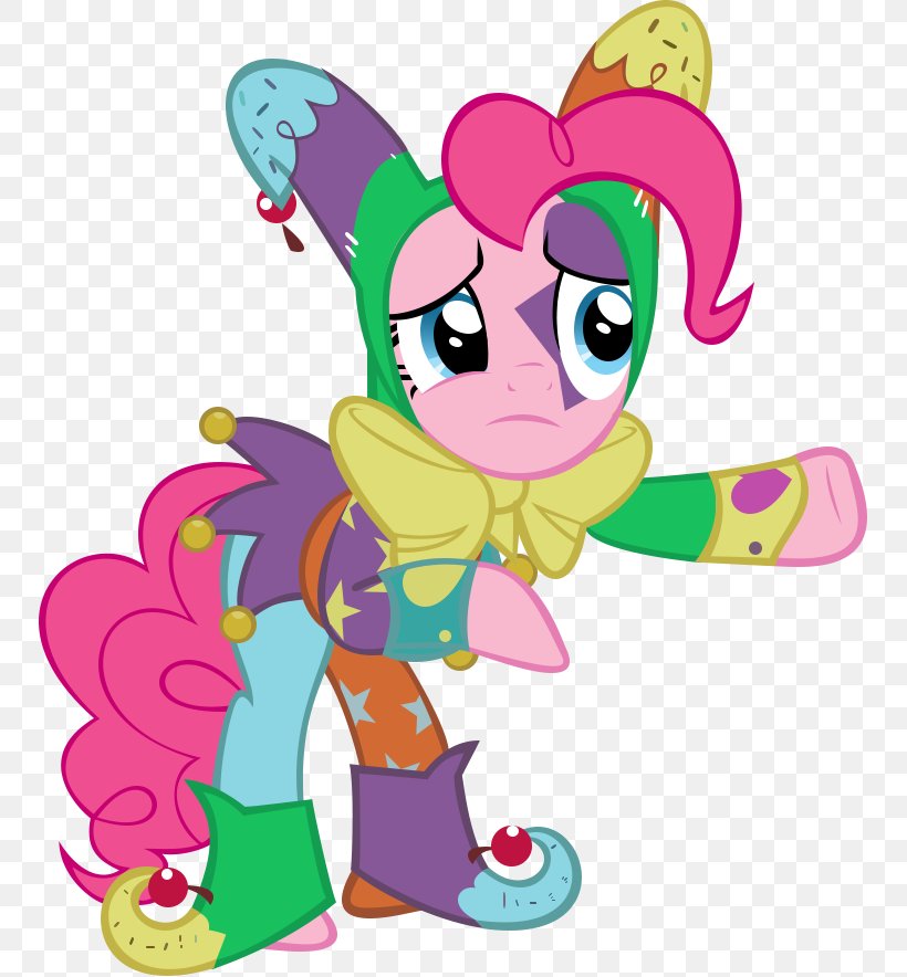 Pinkie Pie Jester Pony Clown, PNG, 750x884px, Watercolor, Cartoon, Flower, Frame, Heart Download Free