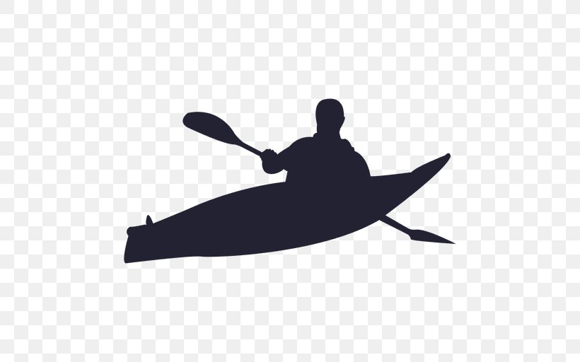 Canoeing And Kayaking Silhouette, PNG, 512x512px, Kayak, Black And White, Canoe, Canoeing And Kayaking, Paddle Download Free