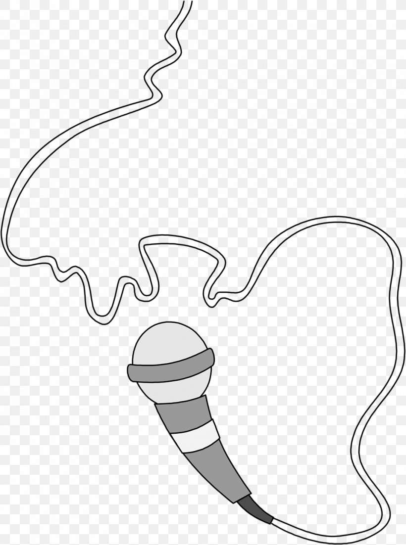 Microphone Black And White Drawing Clip Art, PNG, 958x1288px, Watercolor, Cartoon, Flower, Frame, Heart Download Free