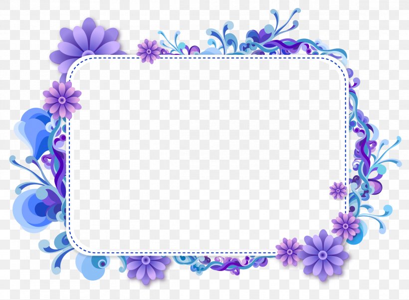 Picture Frames Clip Art, PNG, 2329x1707px, Picture Frames, Blue, Display Resolution, Floral Design, Flower Download Free