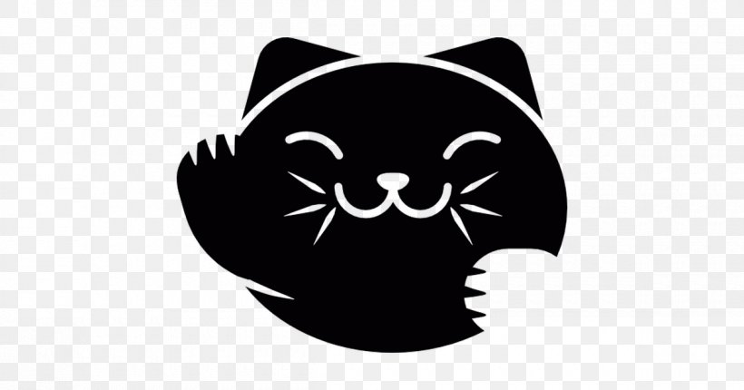 Whiskers Black Cat Logo, PNG, 1200x630px, Whiskers, Black, Black And White, Black Cat, Carnivoran Download Free