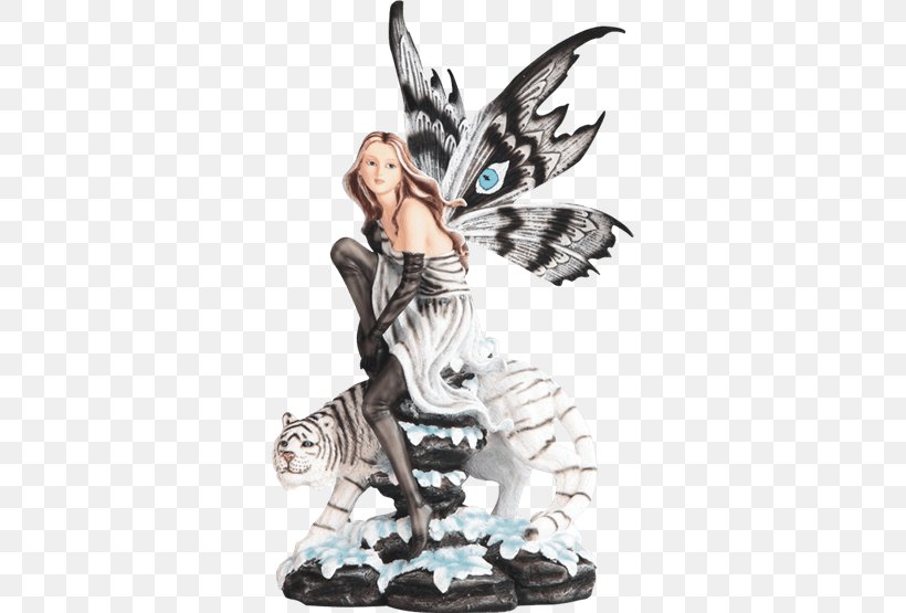 Fairy Figurine Statue White Tiger Bengal Tiger, PNG, 555x555px, Fairy, Angel, Bengal Tiger, Blue, Collectable Download Free