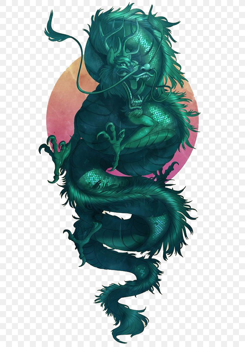 Jade Dragon Jade Dragon Illustration, PNG, 580x1160px, Dragon, Art, Chinese Dragon, Color, Deviantart Download Free