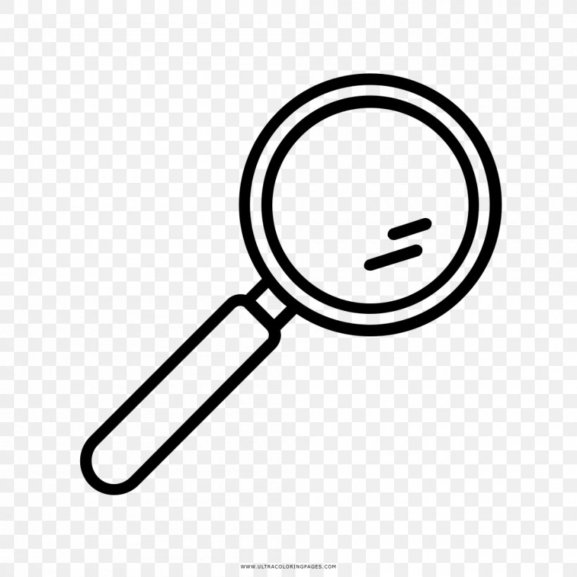 Magnifying Glass Drawing Coloring Book Painting, PNG, 1000x1000px, Magnifying Glass, Area, Black And White, Coloring Book, Drawing Download Free