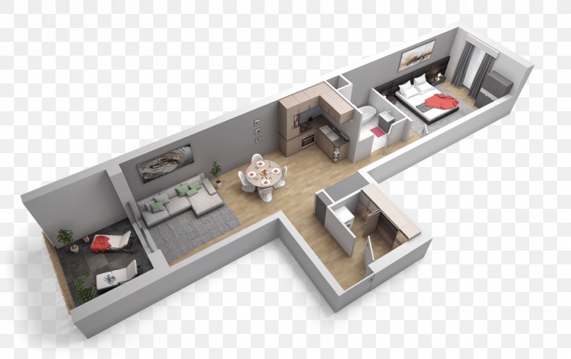 Appartement Deux Pièces Apartment House Room Modern, PNG, 960x605px, Apartment, Bedroom, Floor, Floor Plan, Highdefinition Television Download Free
