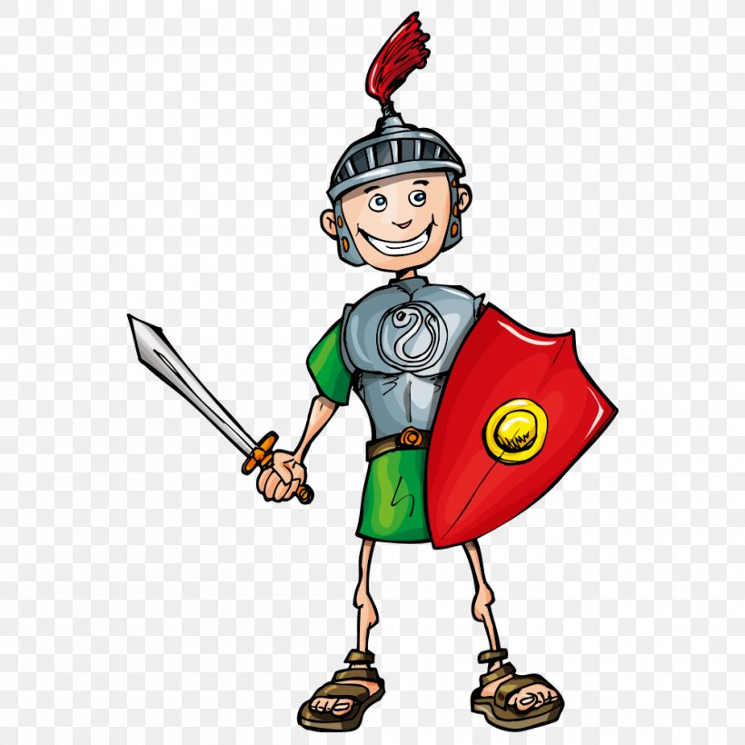 Cartoon Legionary Soldier Roman Army, PNG, 1000x1000px, Cartoon, Art, Headgear, Knight, Legionary Download Free
