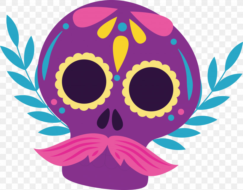 Day Of The Dead Día De Muertos Mexico, PNG, 3000x2351px, Day Of The Dead, D%c3%ada De Muertos, Mexico, Purple Download Free