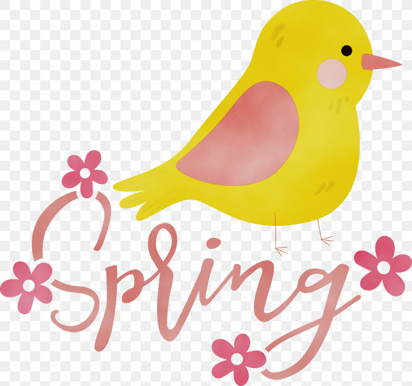 Text Birds Beak Yellow, PNG, 3000x2816px, Spring, Beak, Bird, Birds, Menu Download Free
