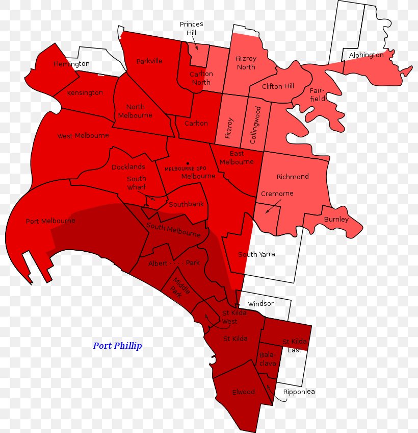 City Of Melbourne Boundary City Of Melbourne Map Inner Suburb City Of Yarra, Png, 800X848Px, City Of  Melbourne, Area, Article,