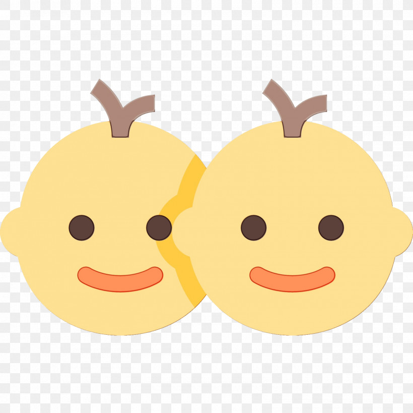 Smiley Yellow Cartoon Fruit, PNG, 1600x1600px, Watercolor, Cartoon, Fruit, Paint, Smiley Download Free