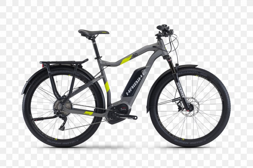 Electric Bicycle Haibike Trekking Trail, PNG, 3000x2000px, Electric Bicycle, Backpacking, Bicycle, Bicycle Accessory, Bicycle Frame Download Free