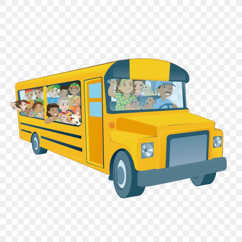 School Bus Euclidean Vector Clip Art, PNG, 2362x2362px, Bus, Car, Cartoon, Double Decker Bus, Mode Of Transport Download Free