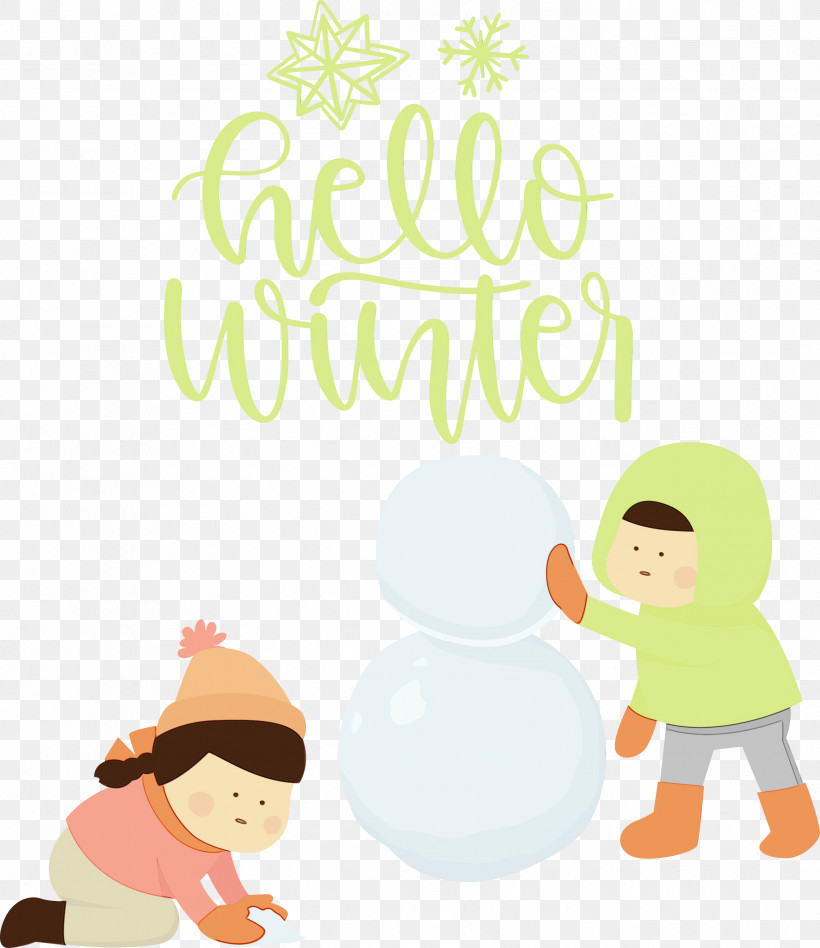 Character Cartoon Happiness Yellow Meter, PNG, 2593x2999px, Hello Winter, Behavior, Cartoon, Character, Happiness Download Free