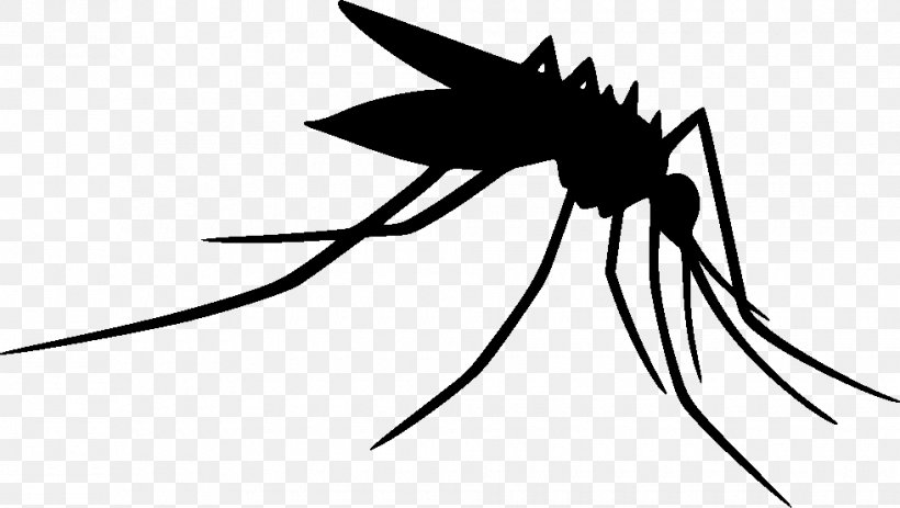 Mosquito Clip Art Insect Silhouette Line Art, PNG, 980x554px, Mosquito, Art, Black, Blackandwhite, Cartoon Download Free