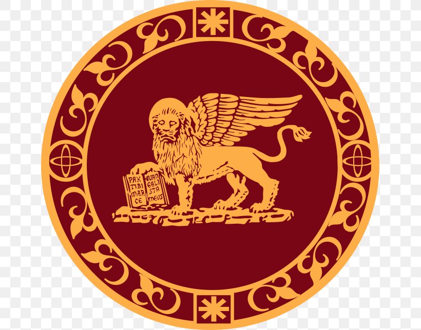 Republic Of Venice Lion Of Saint Mark Symbol Saint Mark's Basilica, PNG, 659x643px, Republic Of Venice, Badge, Crest, Emblem, Flag Download Free