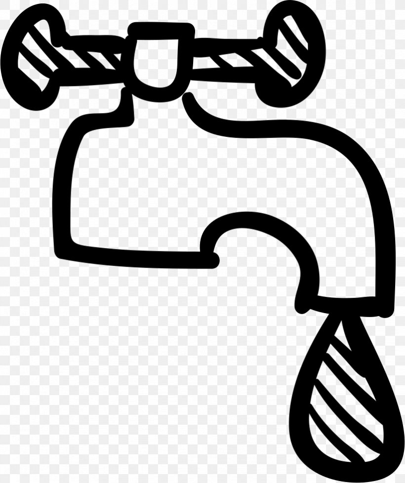 Tap Water Clip Art, PNG, 822x981px, Tap, Area, Artwork, Black, Black And White Download Free
