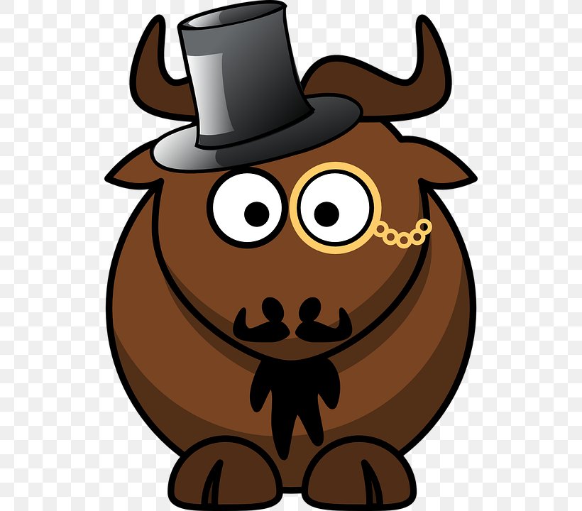 Wildebeest GNU Clip Art, PNG, 526x720px, Wildebeest, Bird, Cartoon, Cowboy Hat, Drawing Download Free