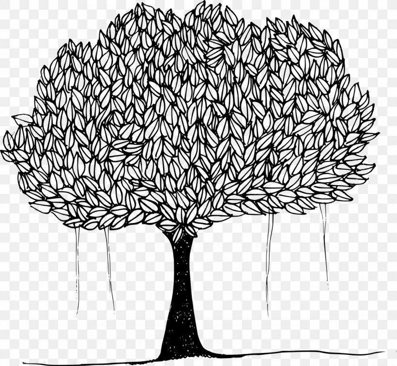 Banyan Tree Common Fig Leaf Clip Art, PNG, 1280x1180px, Banyan, Artwork, Black And White, Branch, Common Fig Download Free