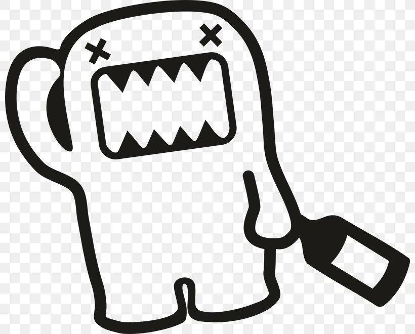 Domo Sticker Decal Vector Graphics Japanese Domestic Market, PNG, 800x660px, Domo, Area, Auto Part, Black, Black And White Download Free
