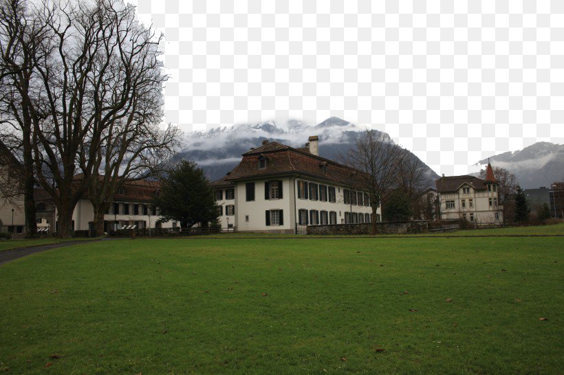 Interlaken Lake Thun Jungfrau Fukei Wallpaper, PNG, 820x546px, Interlaken, Architecture, Building, Campus, Cottage Download Free