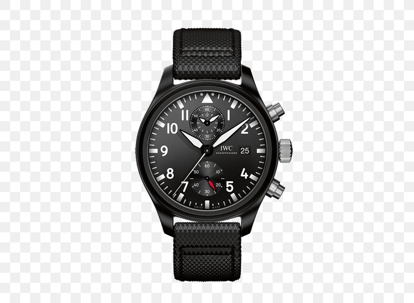 IWC Schaffhausen International Watch Company IWC Pilot's Watch Mark XVIII Chronograph, PNG, 600x600px, Iwc Schaffhausen, Black, Brand, Bucherer Group, Chronograph Download Free