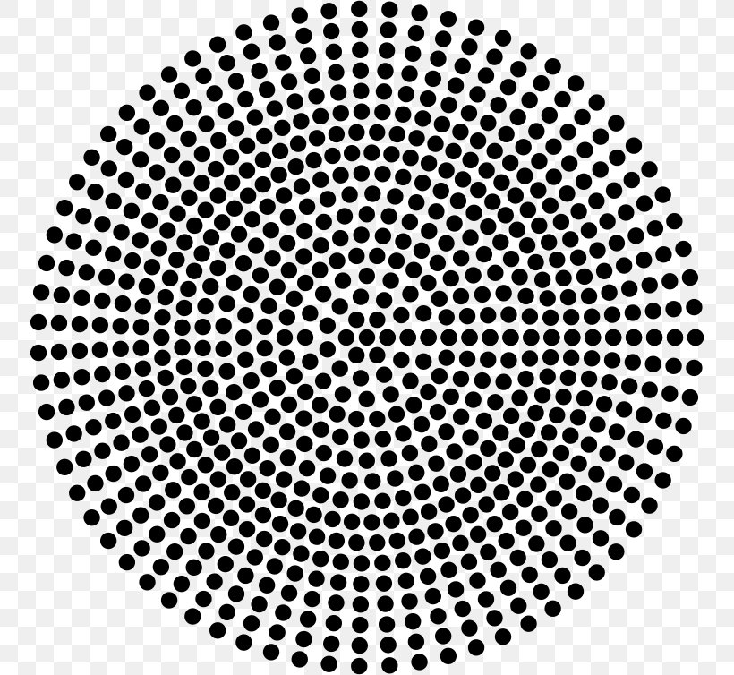 Circle Pattern, PNG, 754x754px, Polka Dot, Area, Black And White, Color, Fractal Download Free