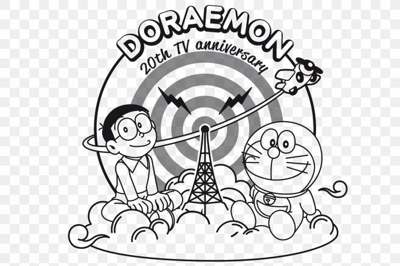 Drawing Nobita Nobi Doraemon Line Art, PNG, 1200x800px, Drawing, Area, Art, Artwork, Black And White Download Free