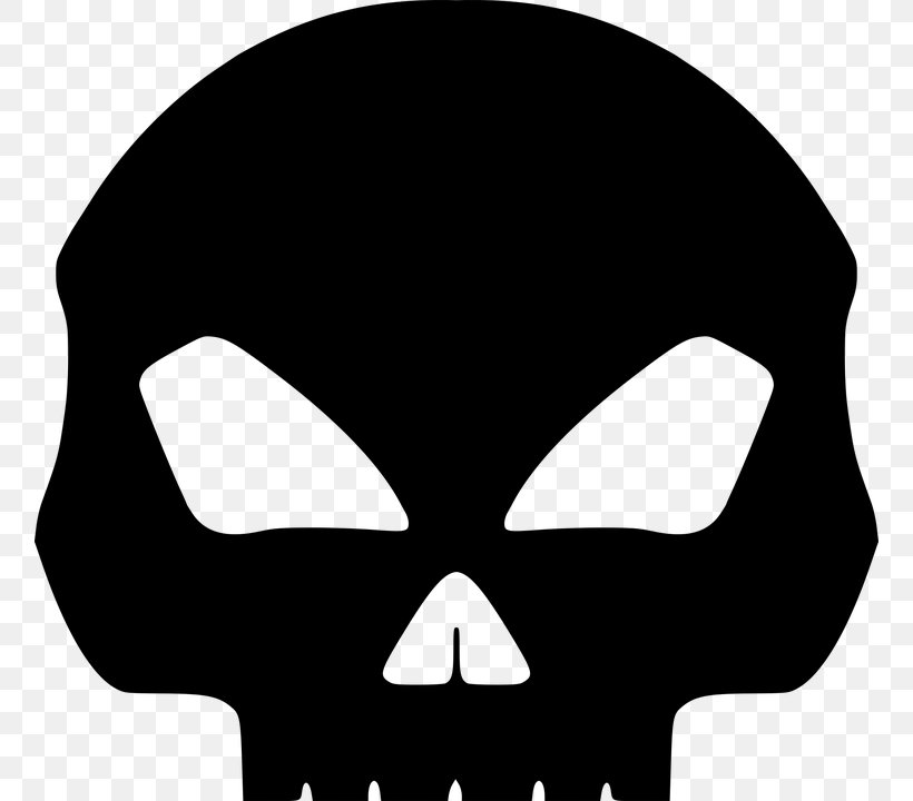 Human Skull Symbolism Bone Clip Art, PNG, 758x720px, Skull, Black, Black And White, Bone, Face Download Free