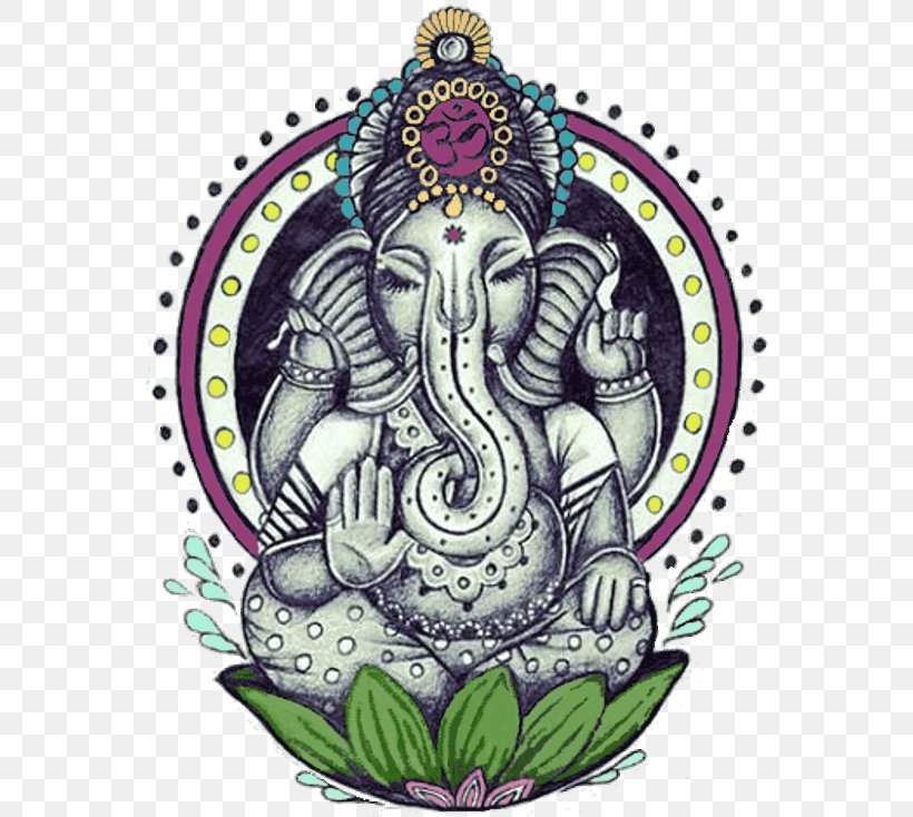 Ganesha Tattoo Drawing Ganesh Chaturthi Hinduism, PNG, 571x734px, Ganesha, Art, Blackandgray, Buddhism, Chaturthi Download Free