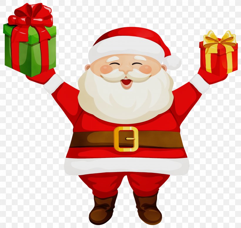 Santa Claus, PNG, 3000x2847px, Watercolor, Cartoon, Christmas, Paint, Santa Claus Download Free