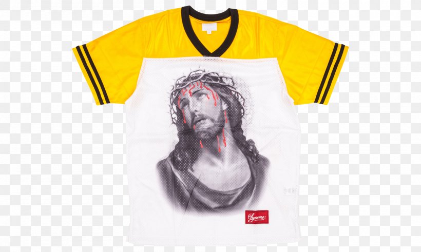 T-shirt Clothing Jesus H. Christ Football Supreme, PNG, 2000x1200px, Tshirt, Brand, Clothing, Crew Neck, Fashion Download Free