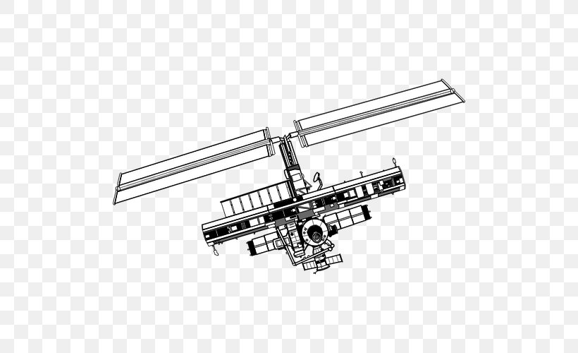 International Space Station Drawing Spaceflight Satellite, PNG, 500x500px, International Space Station, Black And White, Coloring Book, Drawing, Hardware Accessory Download Free