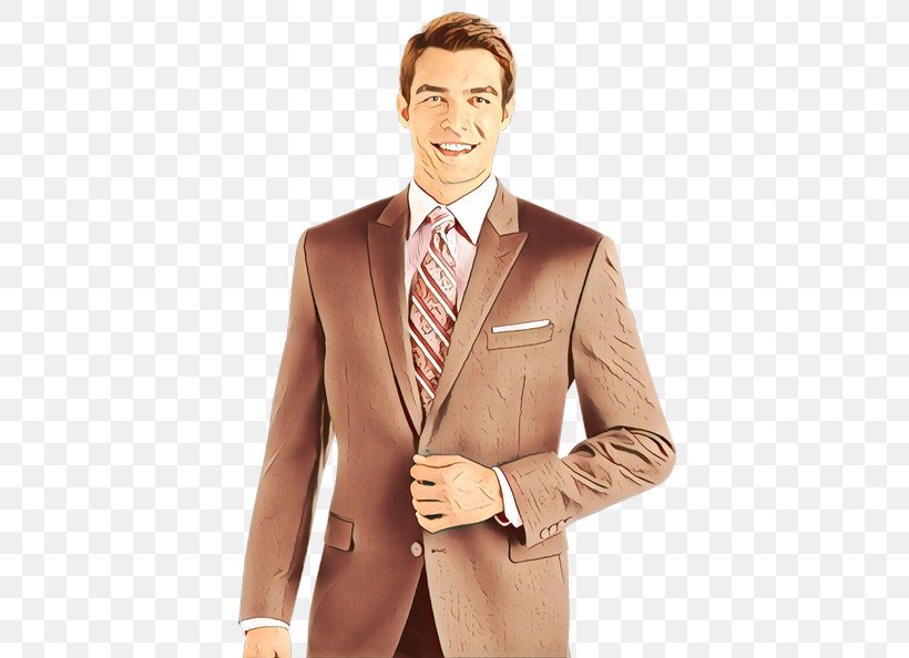 Suit Clothing Outerwear Formal Wear Blazer, PNG, 475x594px, Cartoon, Beige, Blazer, Brown, Clothing Download Free