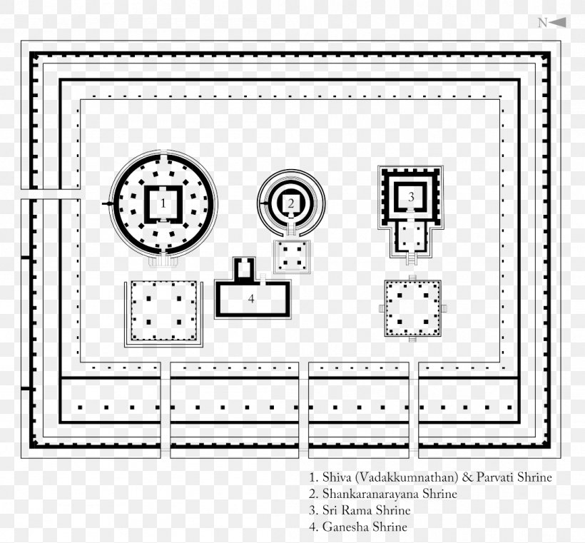 Vadakkunnathan Temple Guruvayur Koodalmanikyam Temple Hindu Temple, PNG, 1102x1024px, Guruvayur, Architecture, Area, Black And White, Diagram Download Free