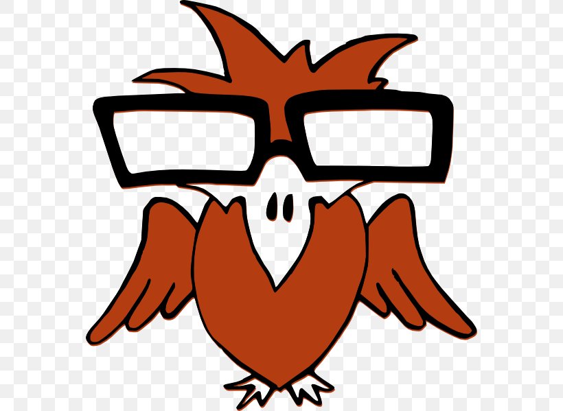 Bird Glasses Owl Clip Art, PNG, 570x599px, Bird, Artwork, Beak, Cartoon, Drawing Download Free
