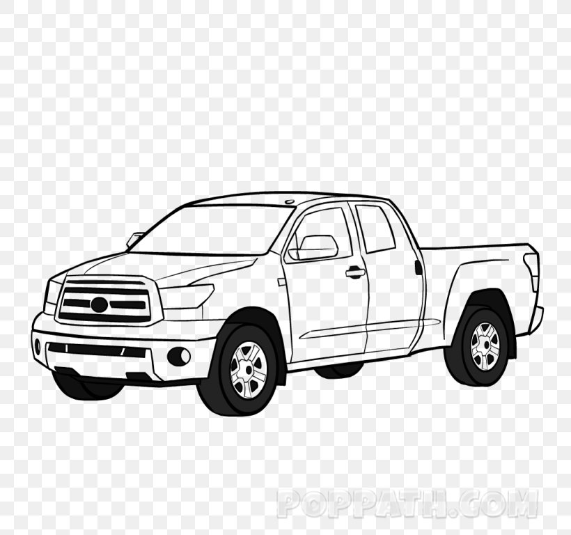 Pickup Truck Car Toyota Hilux Truck Bed Part, PNG, 768x768px, Pickup Truck, Automotive Design, Automotive Exterior, Black And White, Brand Download Free