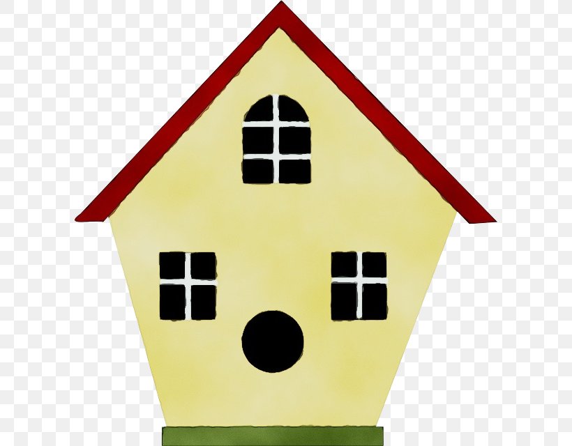 Yellow House Birdhouse Line Birdhouse, PNG, 606x640px, Watercolor, Birdhouse, Home, House, Paint Download Free