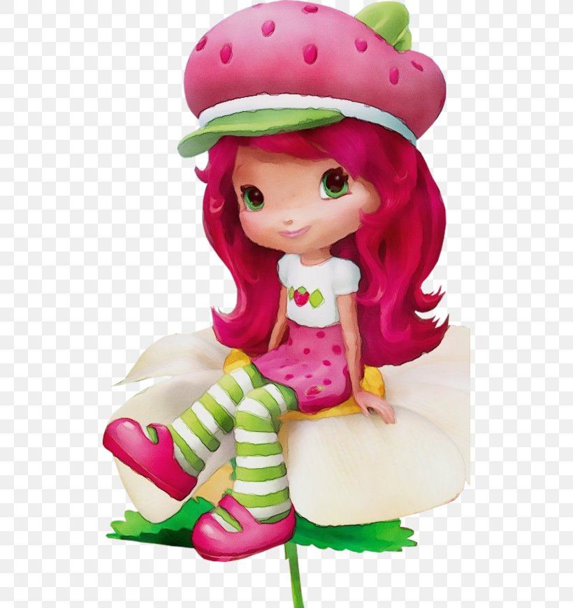 Toy Pink Doll Cartoon Figurine, PNG, 526x870px, Watercolor, Action Figure, Animal Figure, Cartoon, Doll Download Free