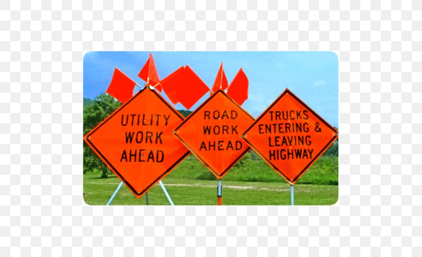Traffic Sign Fluorescence Warning Sign Safety, PNG, 500x500px, Sign, Banner, Construction, Fluorescence, Grass Download Free