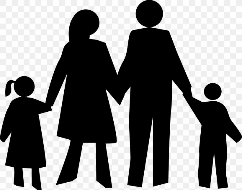 Family Silhouette Clip Art, PNG, 914x720px, Family, Black And White, Business, Communication, Conversation Download Free