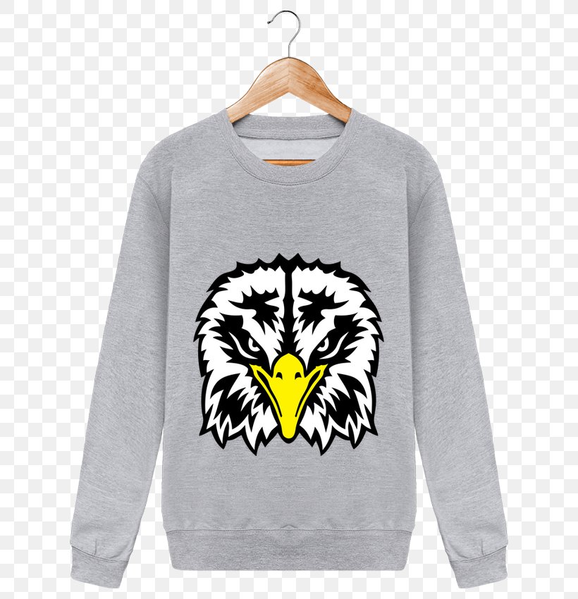 Long-sleeved T-shirt Hoodie Sweater, PNG, 690x850px, Tshirt, Bird Of Prey, Blouse, Bluza, Brand Download Free