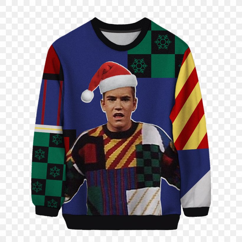 Mark-Paul Gosselaar T-shirt Zachary 'Zack' Morris Saved By The Bell Sweater, PNG, 1000x1000px, Markpaul Gosselaar, Bluza, Christmas, Christmas Jumper, Clothing Download Free