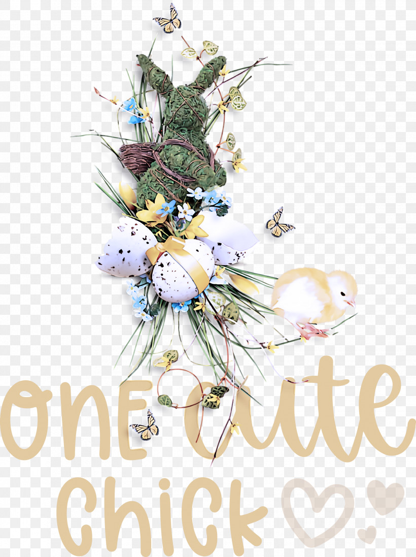 One Cute Chick Easter Day Happy Easter, PNG, 2242x3000px, Easter Day, Birds, Floral Design, Flower, Happy Easter Download Free