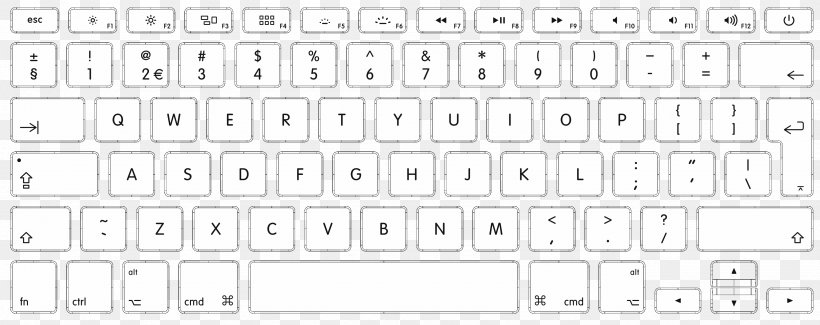 Computer Keyboard MacBook Air MacBook Pro Laptop, PNG, 3285x1302px, Watercolor, Cartoon, Flower, Frame, Heart Download Free