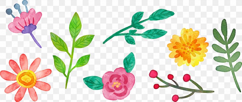 Floral Design Flower Watercolor Painting, PNG, 2996x1269px, Floral Design, Art, Creative Arts, Cut Flowers, Decorative Arts Download Free