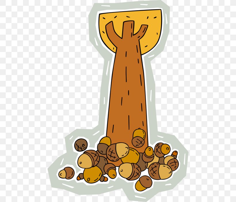 Illustration Clip Art Oak Image Vector Graphics, PNG, 490x700px, Oak, Acorn, Digital Image, Fast Food, Food Download Free