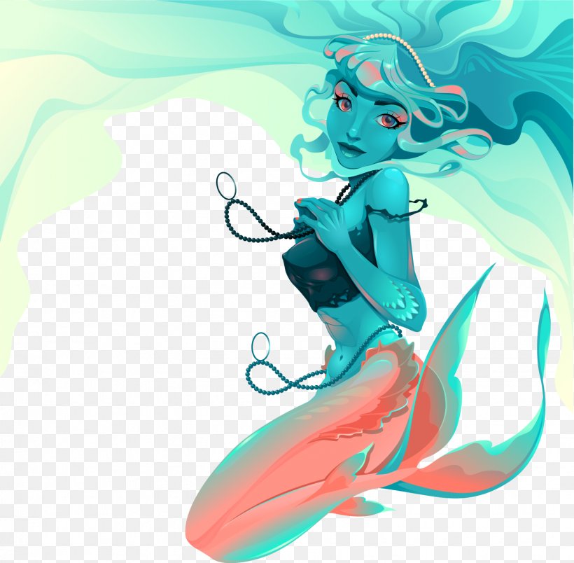 Mermaid Siren Silhouette Illustration, PNG, 1529x1500px, Watercolor, Cartoon, Flower, Frame, Heart Download Free